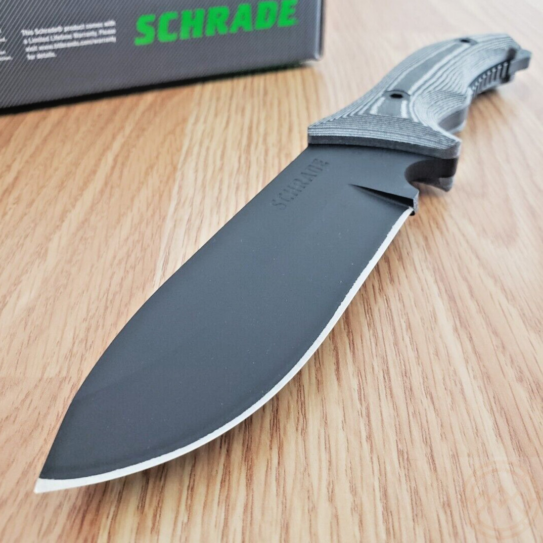 Schrade Frontier Fixed Knife 5.25" 8Cr13MoV Steel Full Tang Blade Micarta Handle
