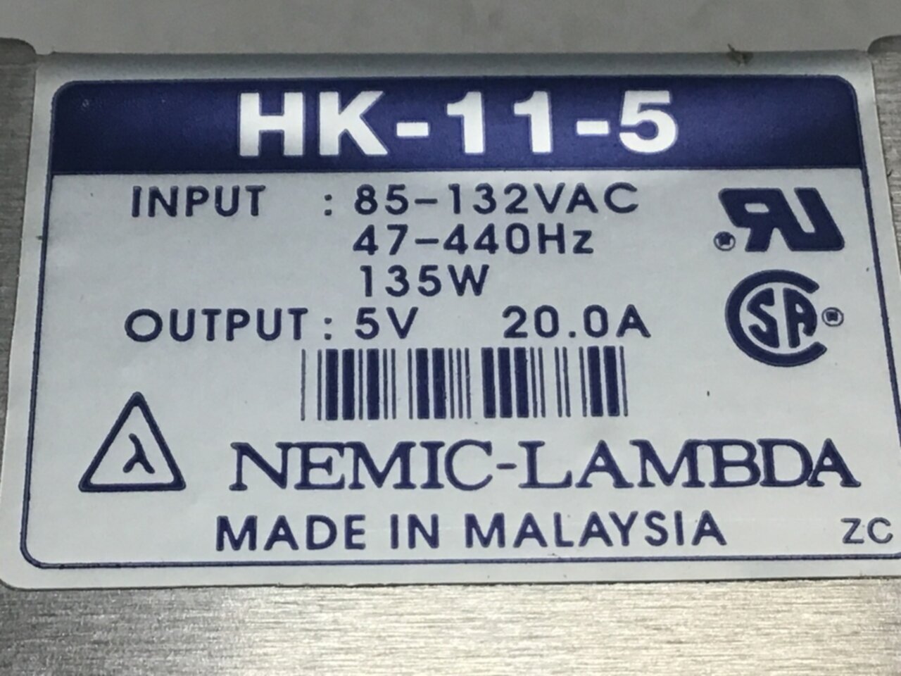 NEMIC-LAMBDA Power Supply HK-11-5 Used #129752