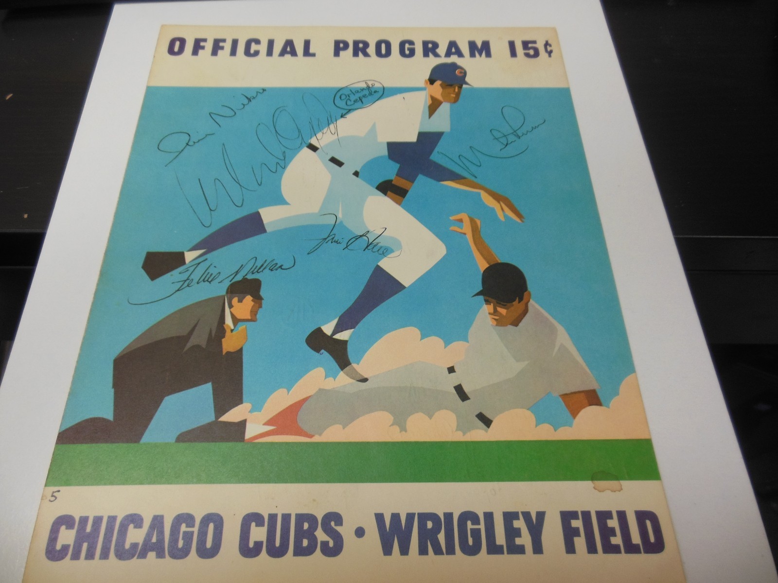 1970 CHICAGO CUBS PROGRAM SCORECARD VS ATLANTA BRAVES SIGNATURES NIEKRO CEPEDA