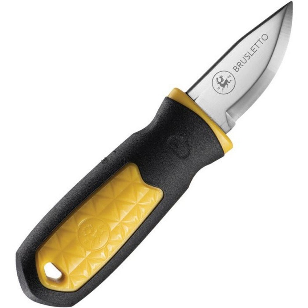 Brusletto Kongla Fixed Knife 1.4116 Steel Blade Black/Yellow TPE Handle BO10204