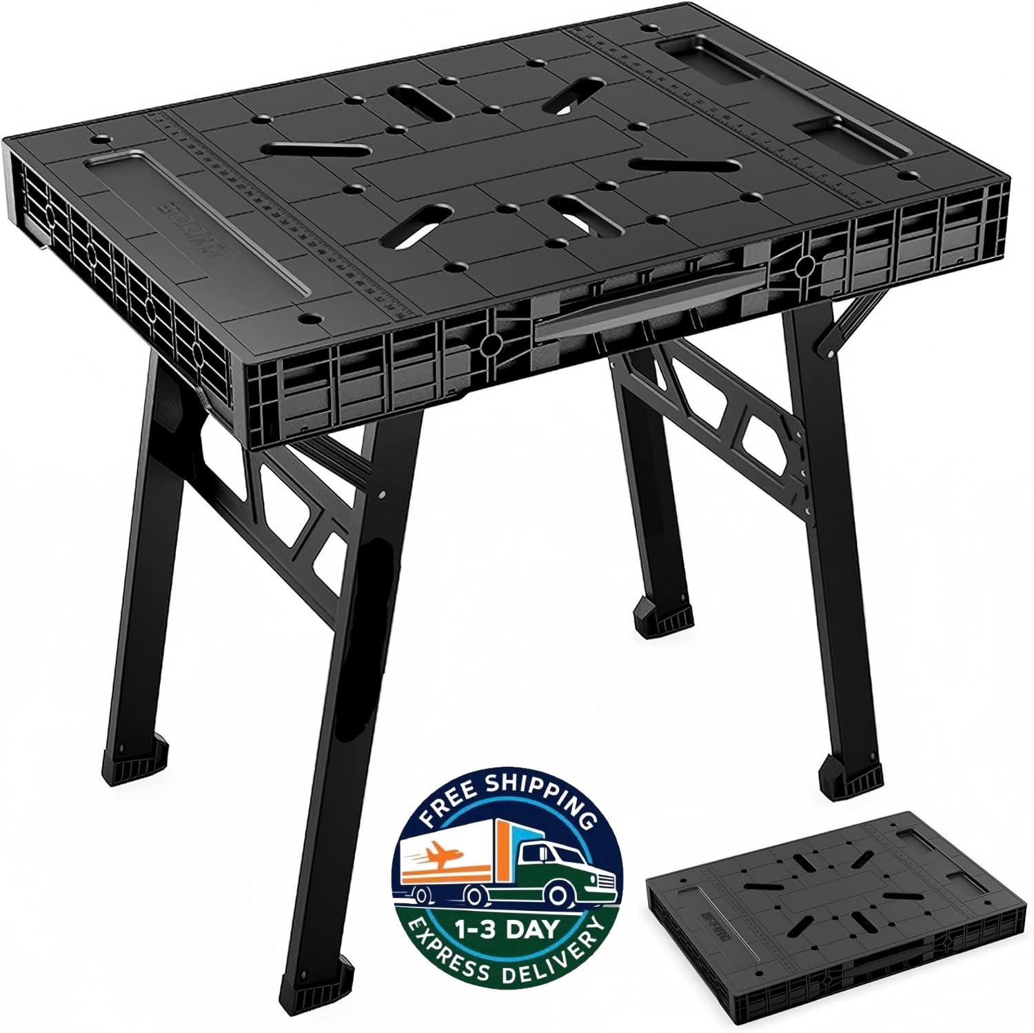 Mesa de trabajo plegable Express, mesa de trabajo plegable portátil de fácil
