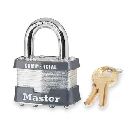 Master Lock 81Ka Padlock, Keyed Alike, Standard Shackle, Rectangular Steel