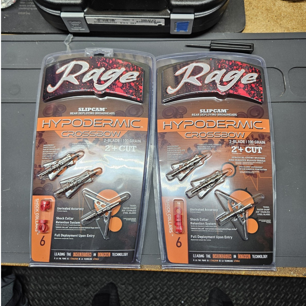 2 Packs !!!  Rage Hypodermic Crossbow Broadhead 100 Grain