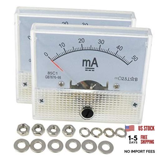 Analog Current Panel 85C1 Amp Ammeter Gauge Milliamp Meter 2.5 Accuracy 0-50mA