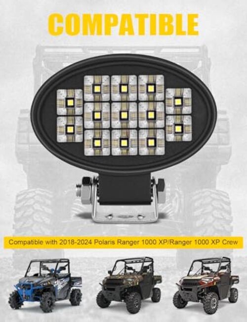 Reverse Light for Ranger, 13W Flood Beam Oval Plug N Play Back Up Light