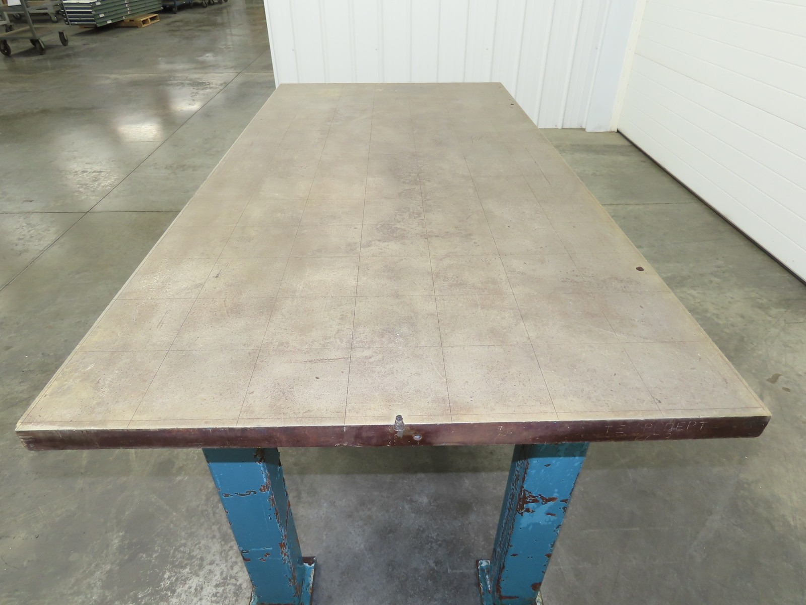 Vintage Precision Steel Welding Layout Table 71x35.5" Cast Iron 1-3/4" Thick Top