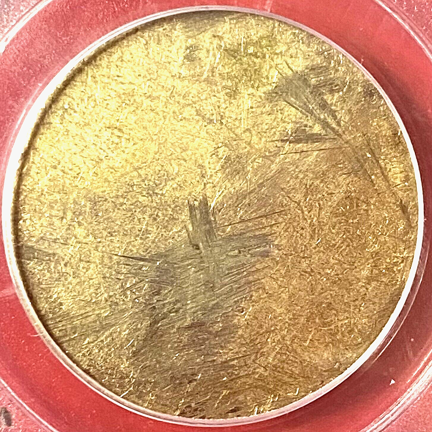 PCGS OUTER MANGANESE LAYER BLANK MULTI ERROR PRES/SAC DOLLAR!