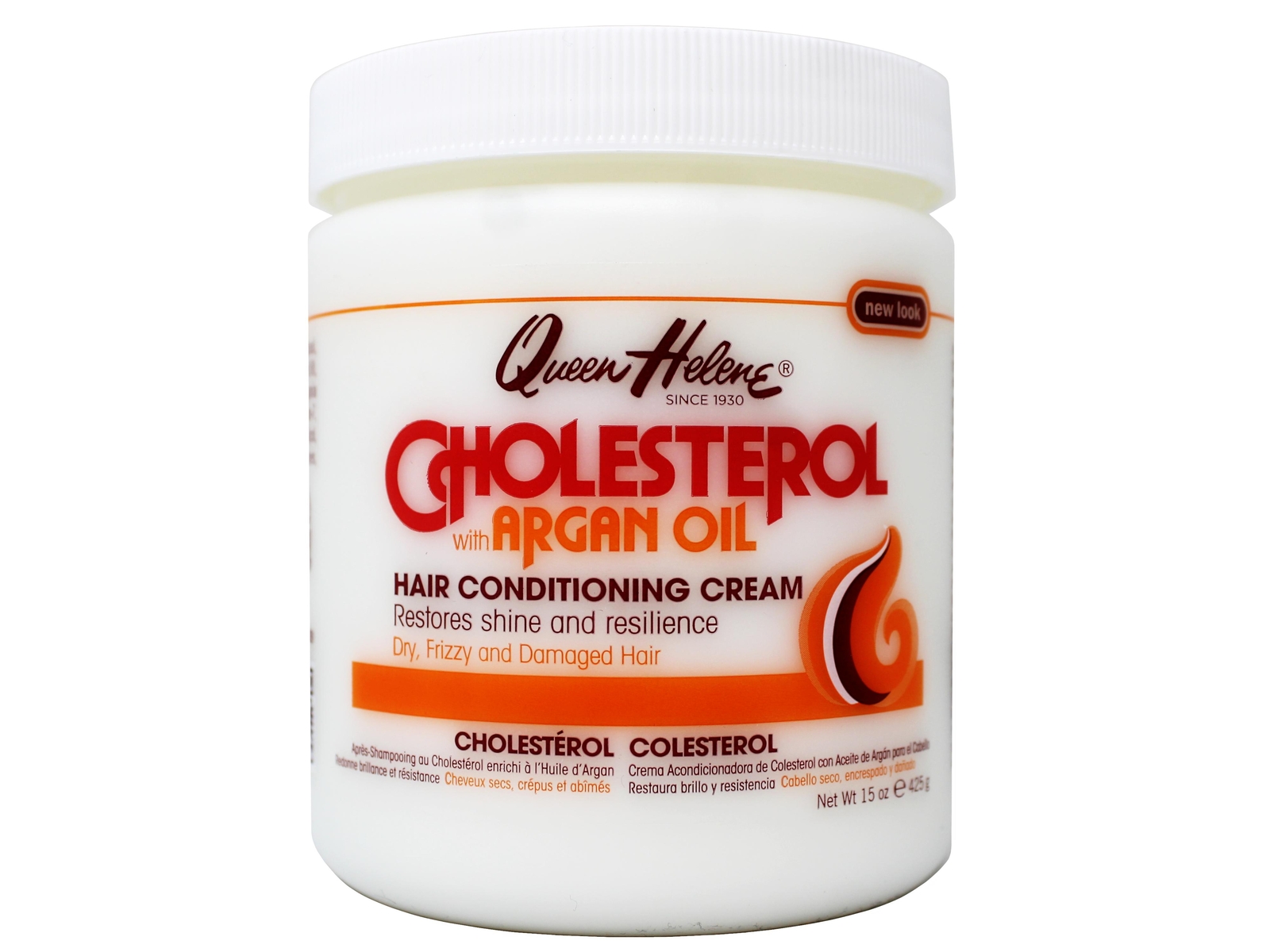 QUEEN HELENE Cholesterol with Argan Oil Conditioning Creme for Damged Hair 15 oz