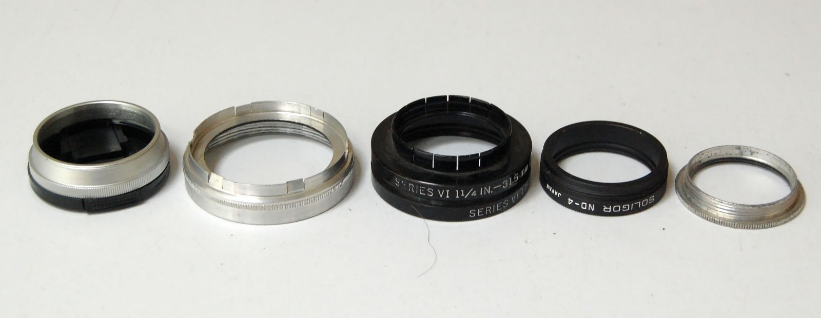 23 Assorted Photographic Filter Adapter Rings Series Holders Miscellaneous Parts