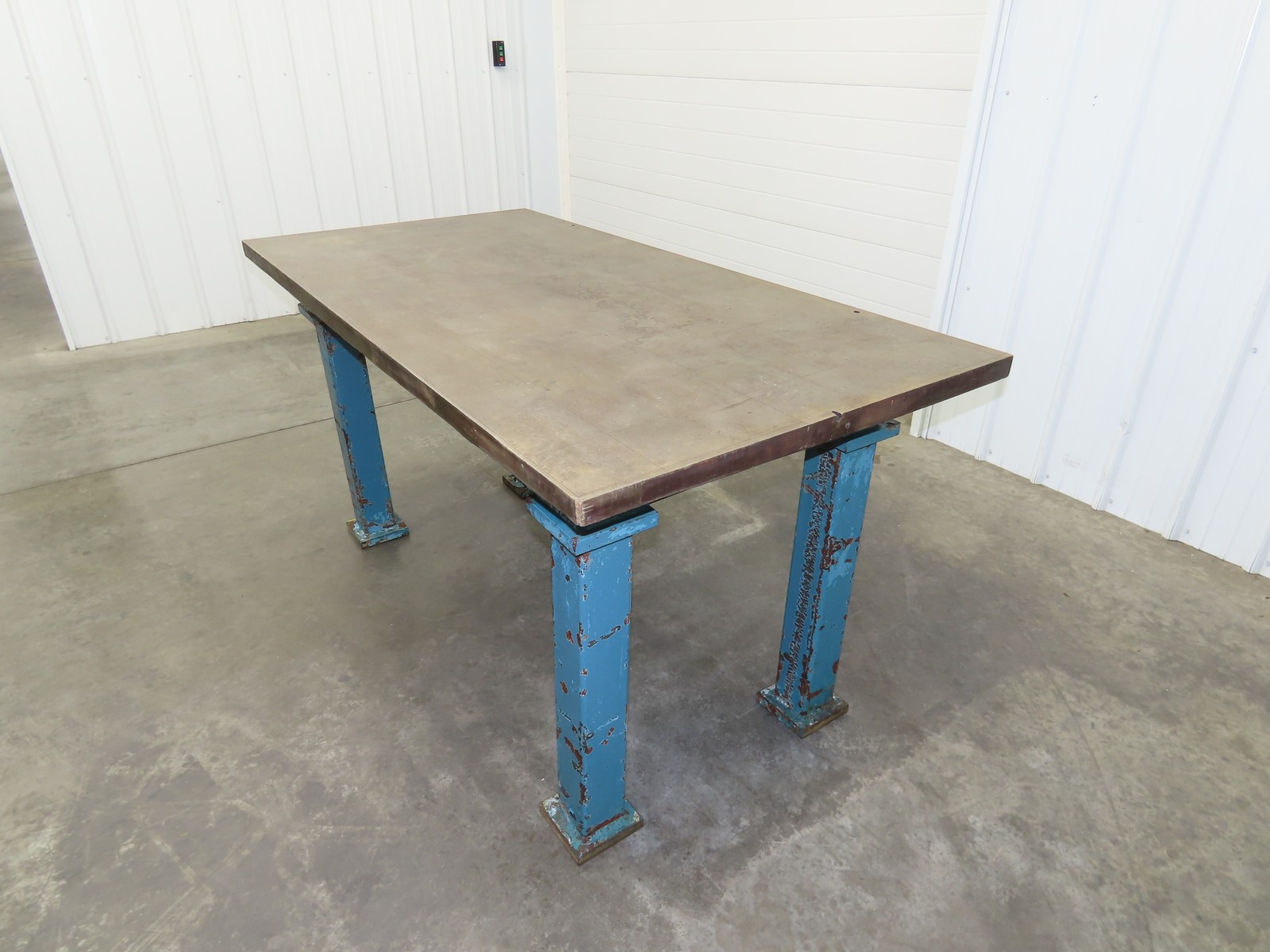 Vintage Precision Steel Welding Layout Table 71x35.5" Cast Iron 1-3/4" Thick Top