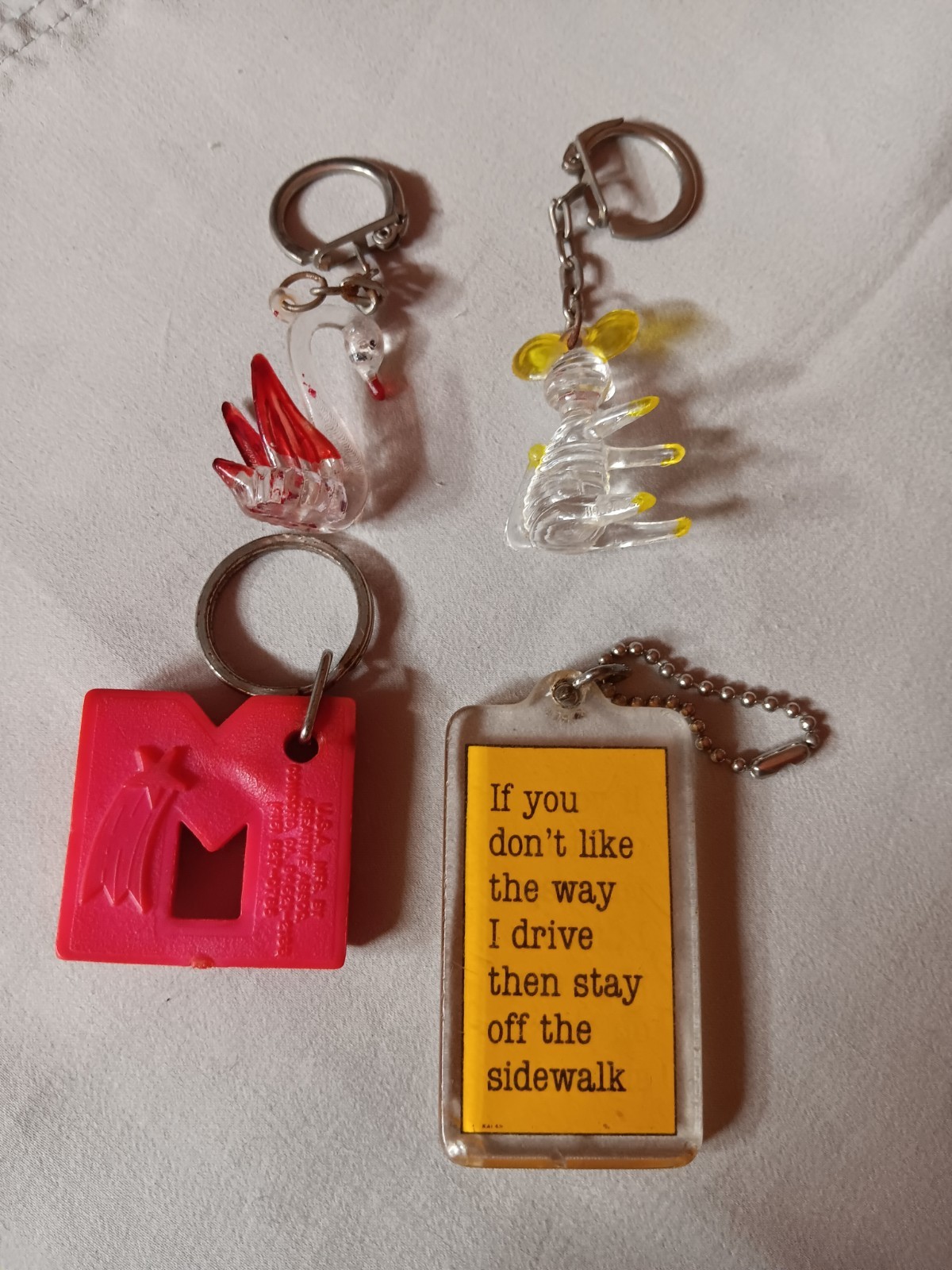 Lot Of 14 Novelty Keychains Various Sorts And Types 70s, 80s And 90s