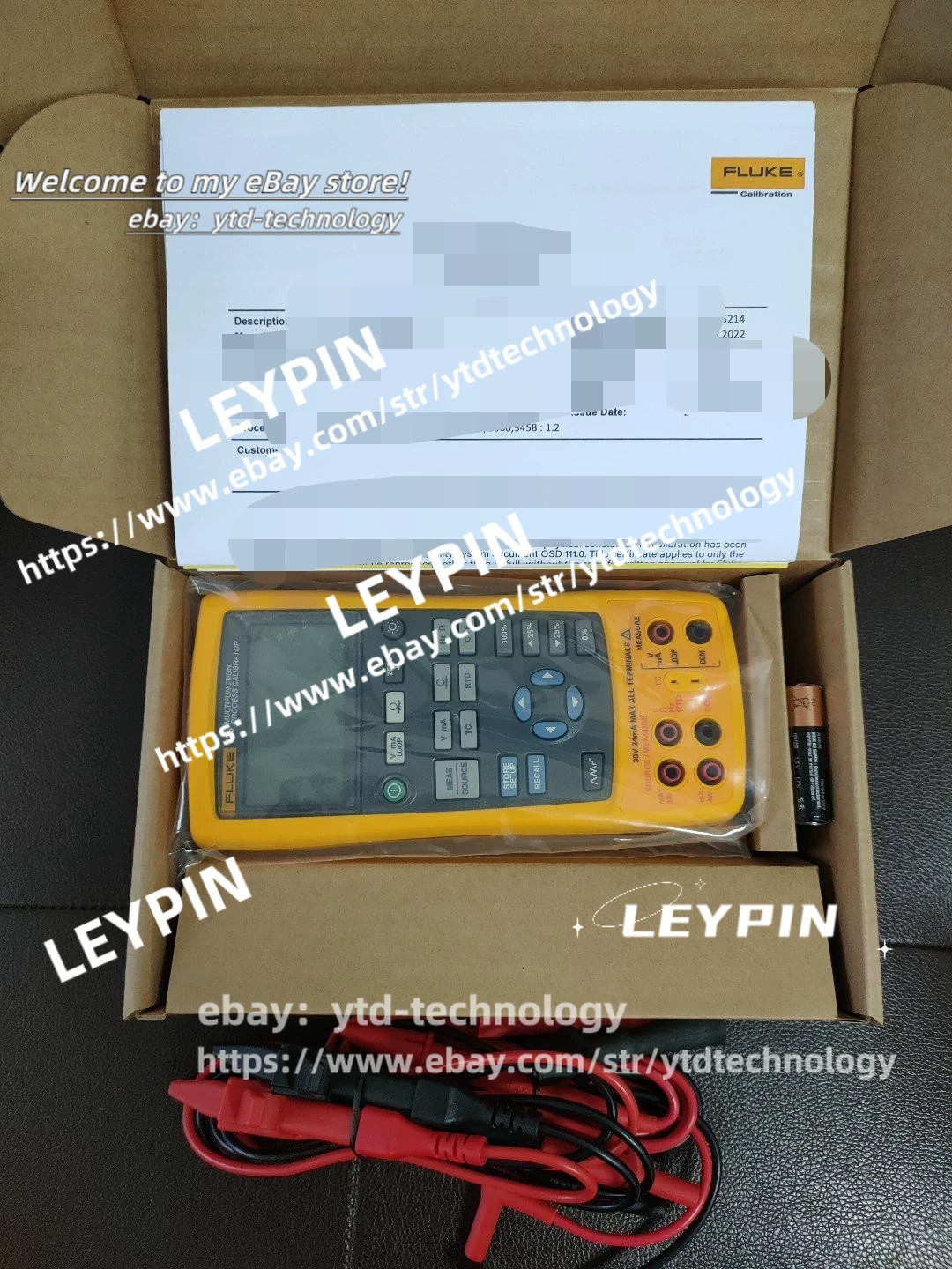 New For Fluke 725 Multifunction ProcessCalibrator - NIST Calibrated withData#ytd