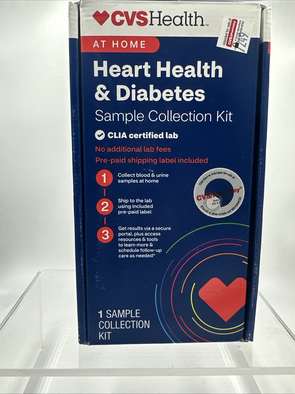 CVS Heart Health & Diabetes Home Test Kit No Lab Fees - Exp 5/2027 - New Sealed