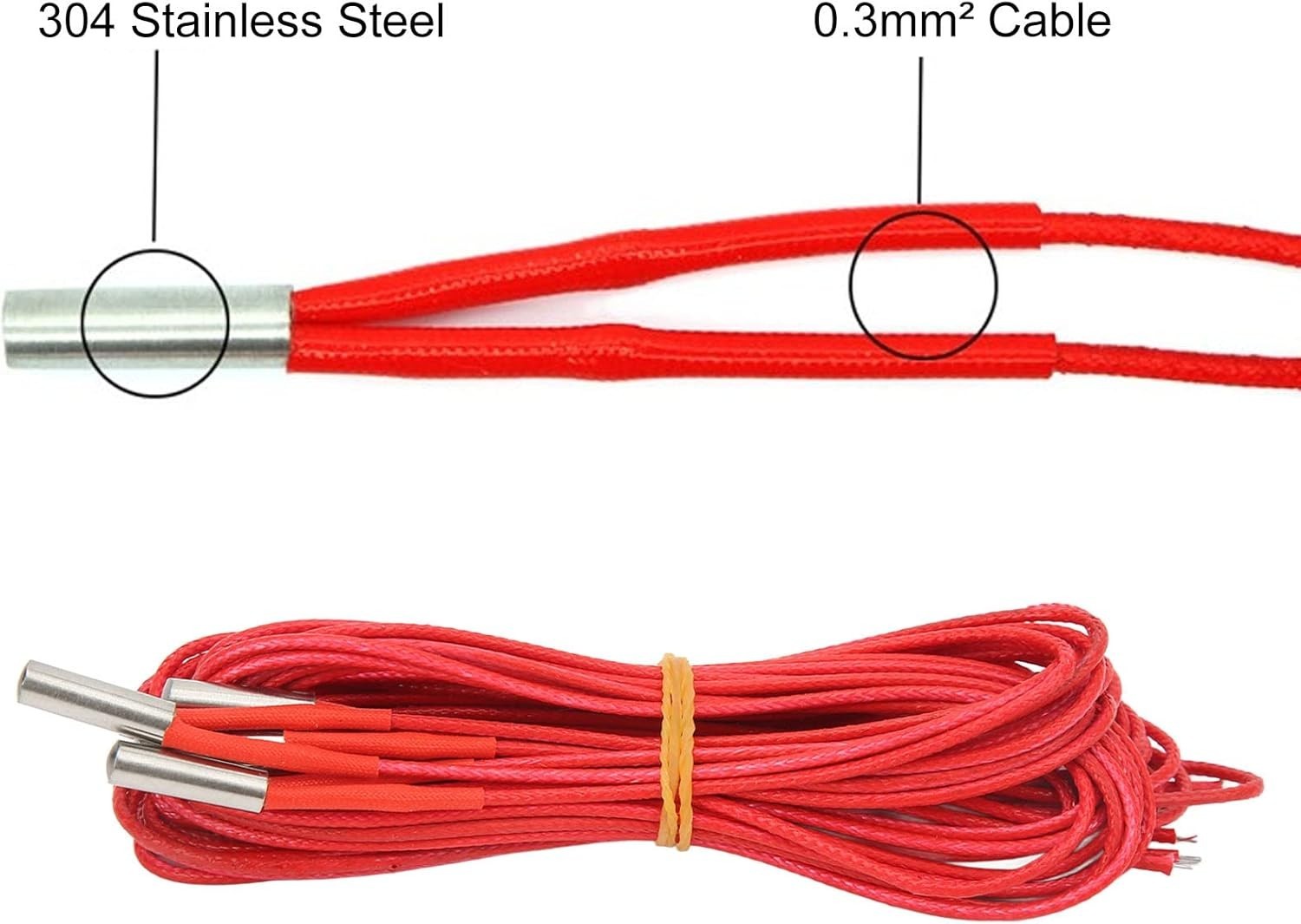 Accessory for 3D Printer, 5Pcs DC 24V 40W Heater Cartridge for 3D Printer CR-10S