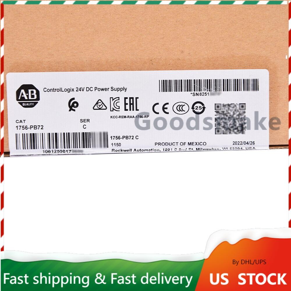 New Factory Sealed Allen-Bradley 1756-PB72 /C ControlLogix 24V DC Power Supply
