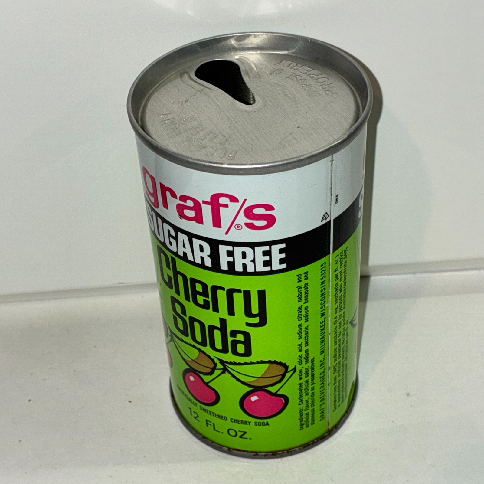 Graf's Sugar Free Cherry Soda can