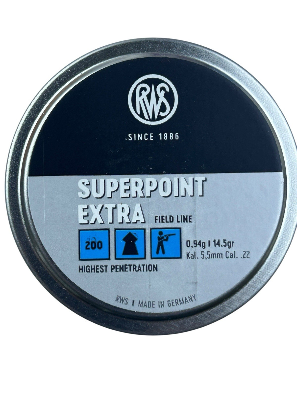 RWS Superpoint Extra .22 Caliber Target Shooting Ammo - 14.5 Grains, Low Residue