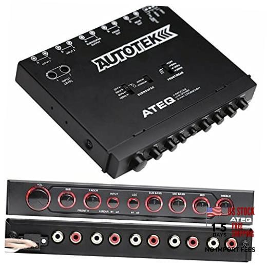 4-Band Audio Equalizer with Built-in 2-Way Crossover, 9 Volts, 1/2 DIN, re