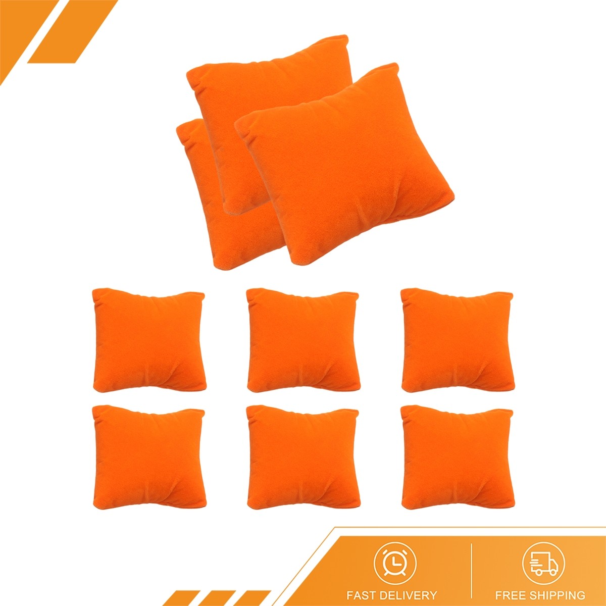 12pcs Velvet Bracelet Watch Pillow Jewelry Display Pillow Orange