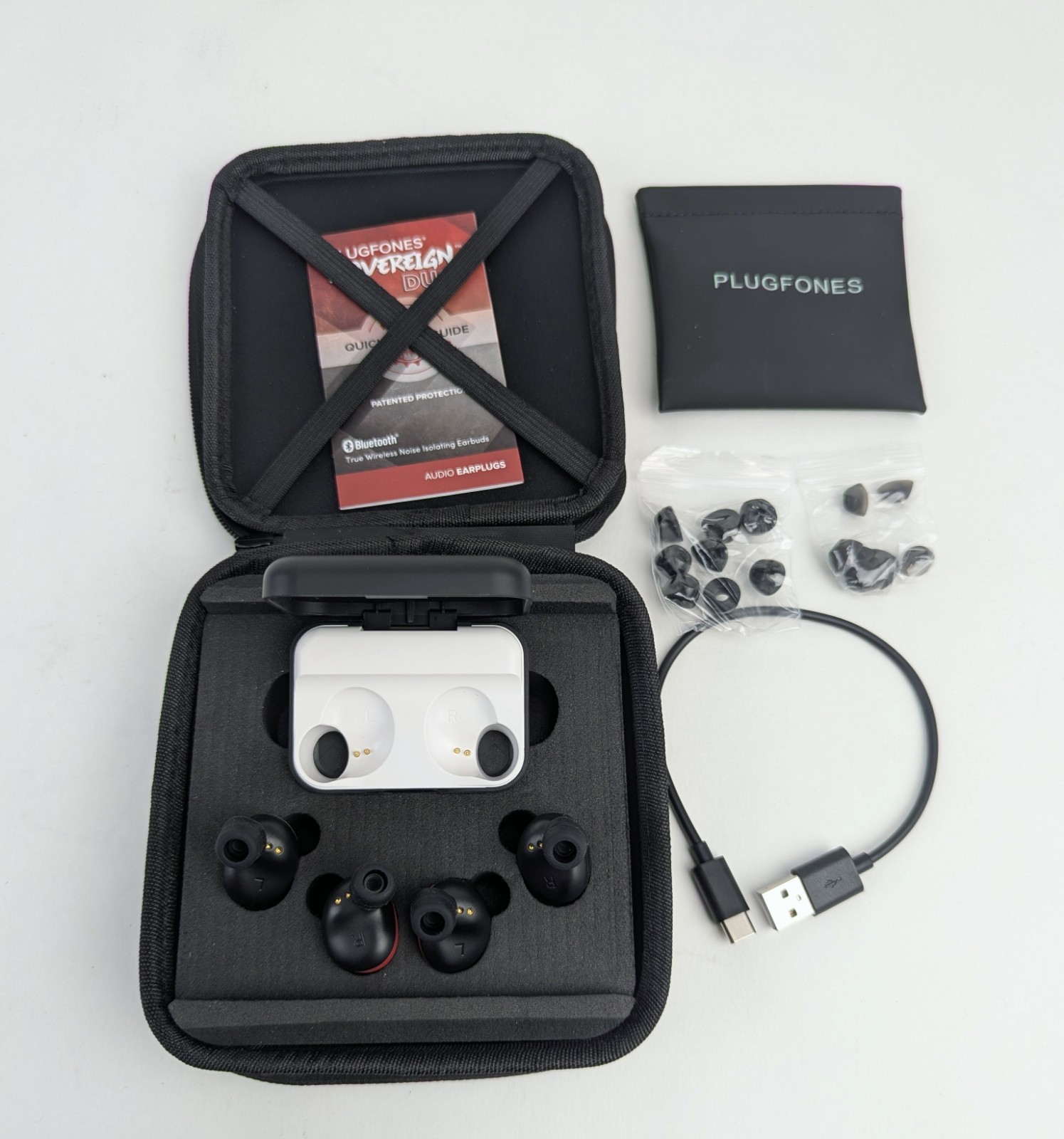 Plugfones Sovereign Duo Workplace Bluetooth Earplugs/Earbuds - OSHA Approved