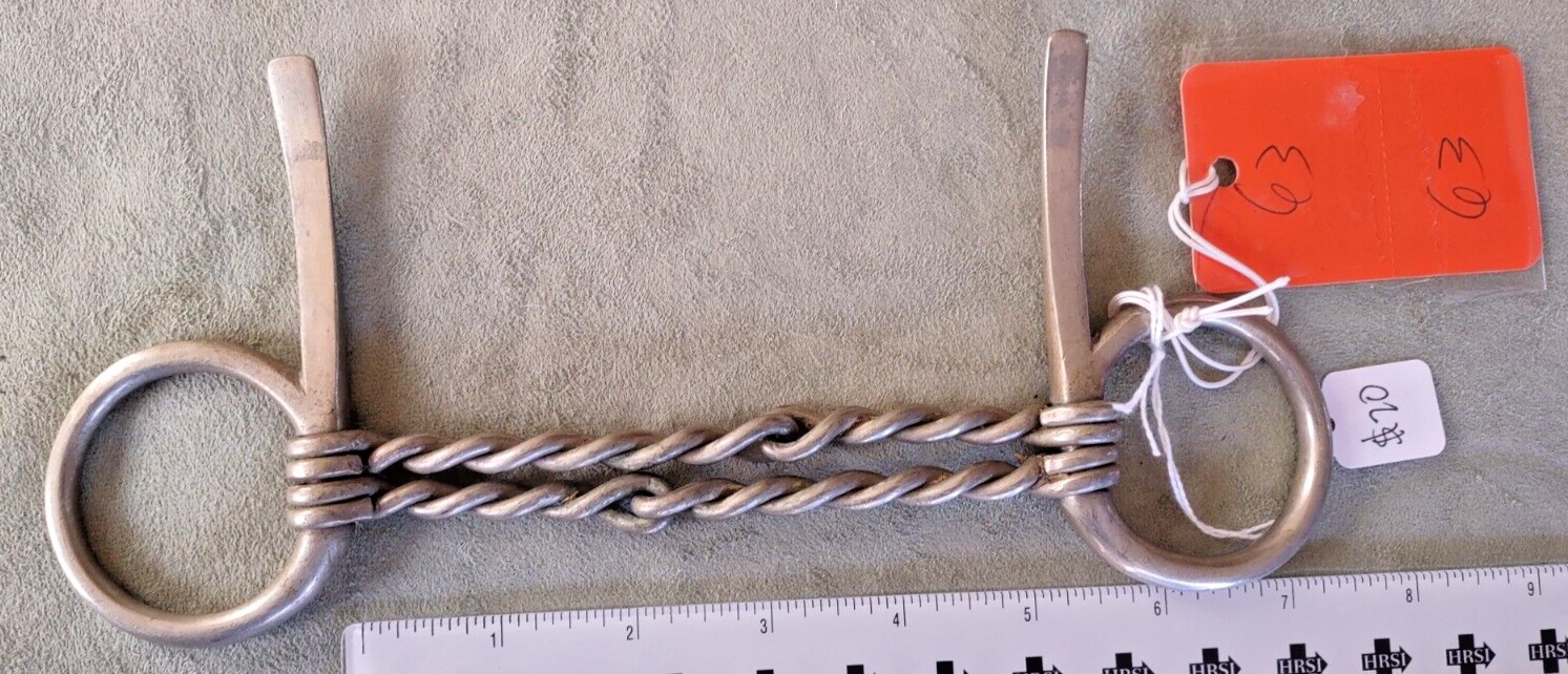 5" Double Twisted Half Cheek Brass Bit (box 63)