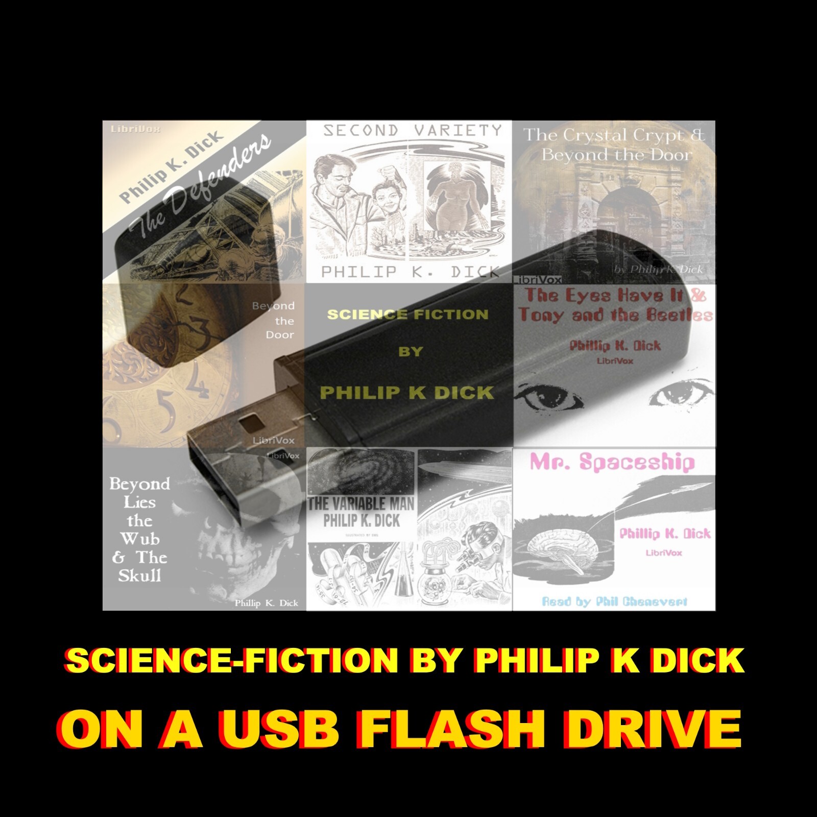 SCIENCE FICTION TALES BY PHILIP K DICK ON AN AUDIO USB FLASH DRIVE!