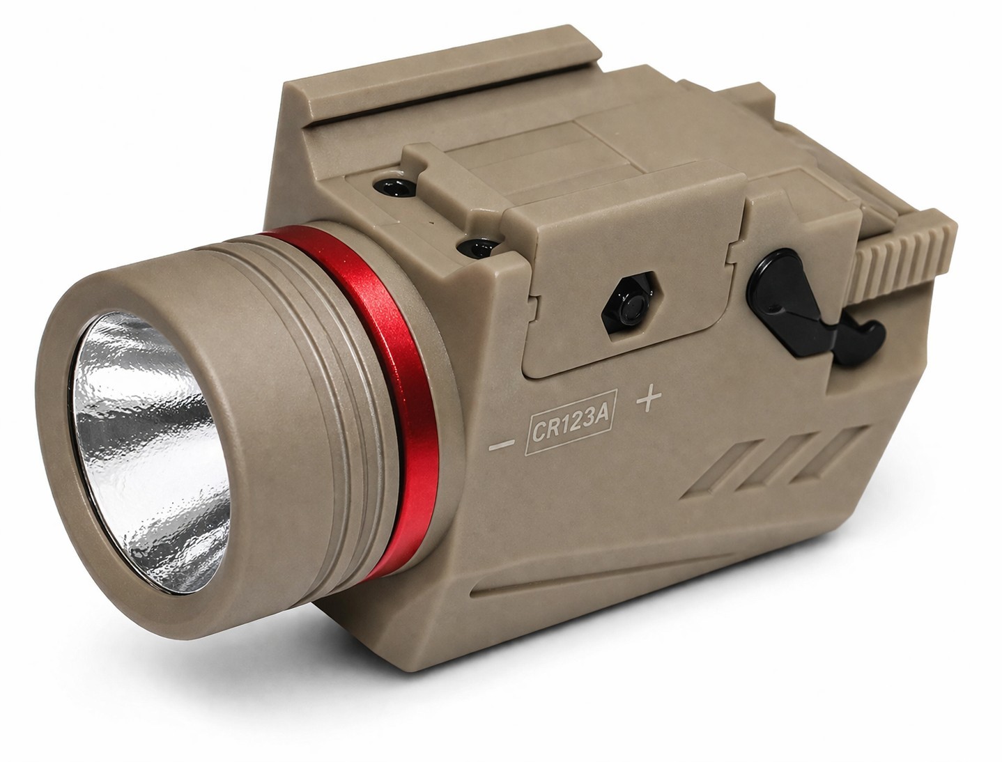 Trinity 300 Lumen Tactical Flashlight Red Laser Combo Tan Fits Glock 19 Picatinn