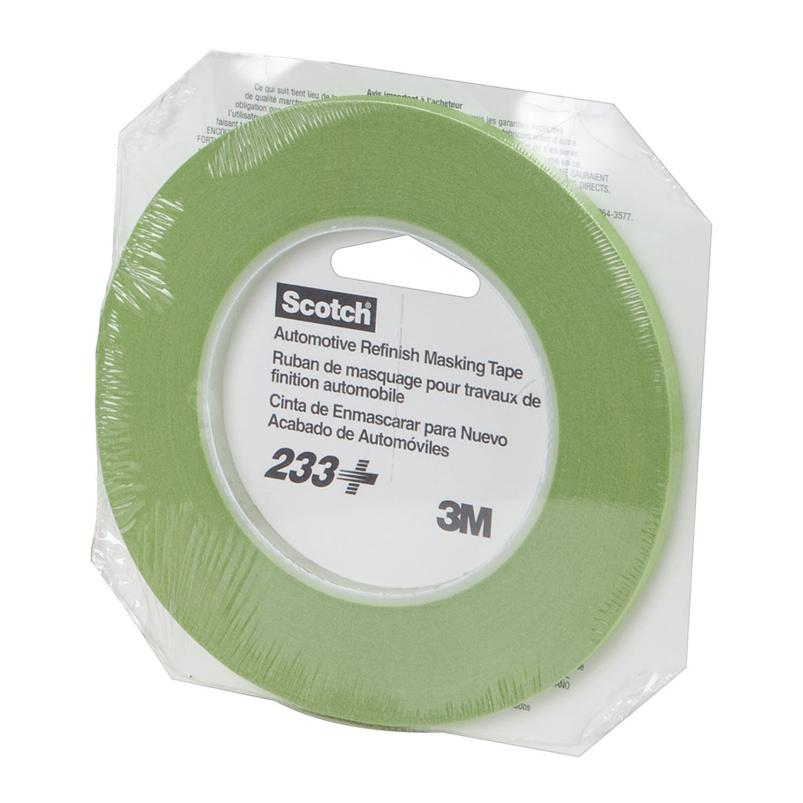 3M Performance Green Masking Tape (233+): 1/4 in. x 60 yds. (Green)