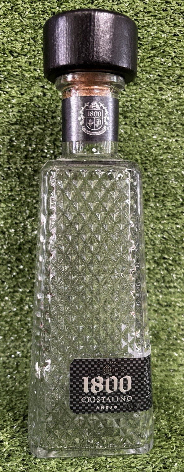 1800 Cristalino Anejo Tequila Decorative Decanter Bottle