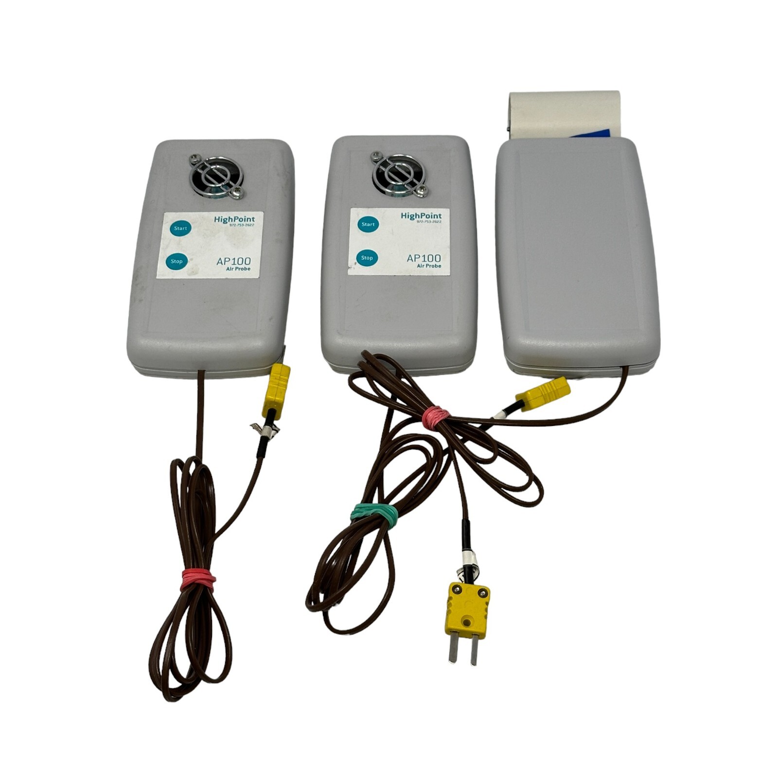 Lot of 3 HighPoint AP100 Air Probe Airflow & Temperature Sensors w Thermocouples