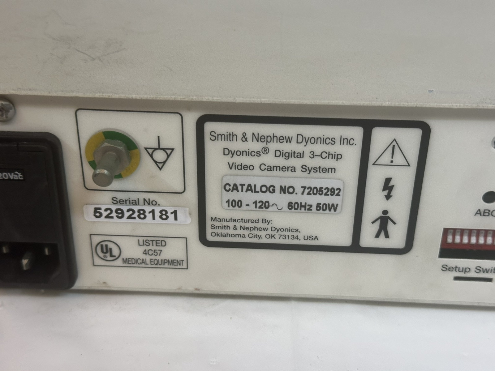 Smith & Nephew Dyonics 7205292 Digital 3-Chip Video Camera System - Works!