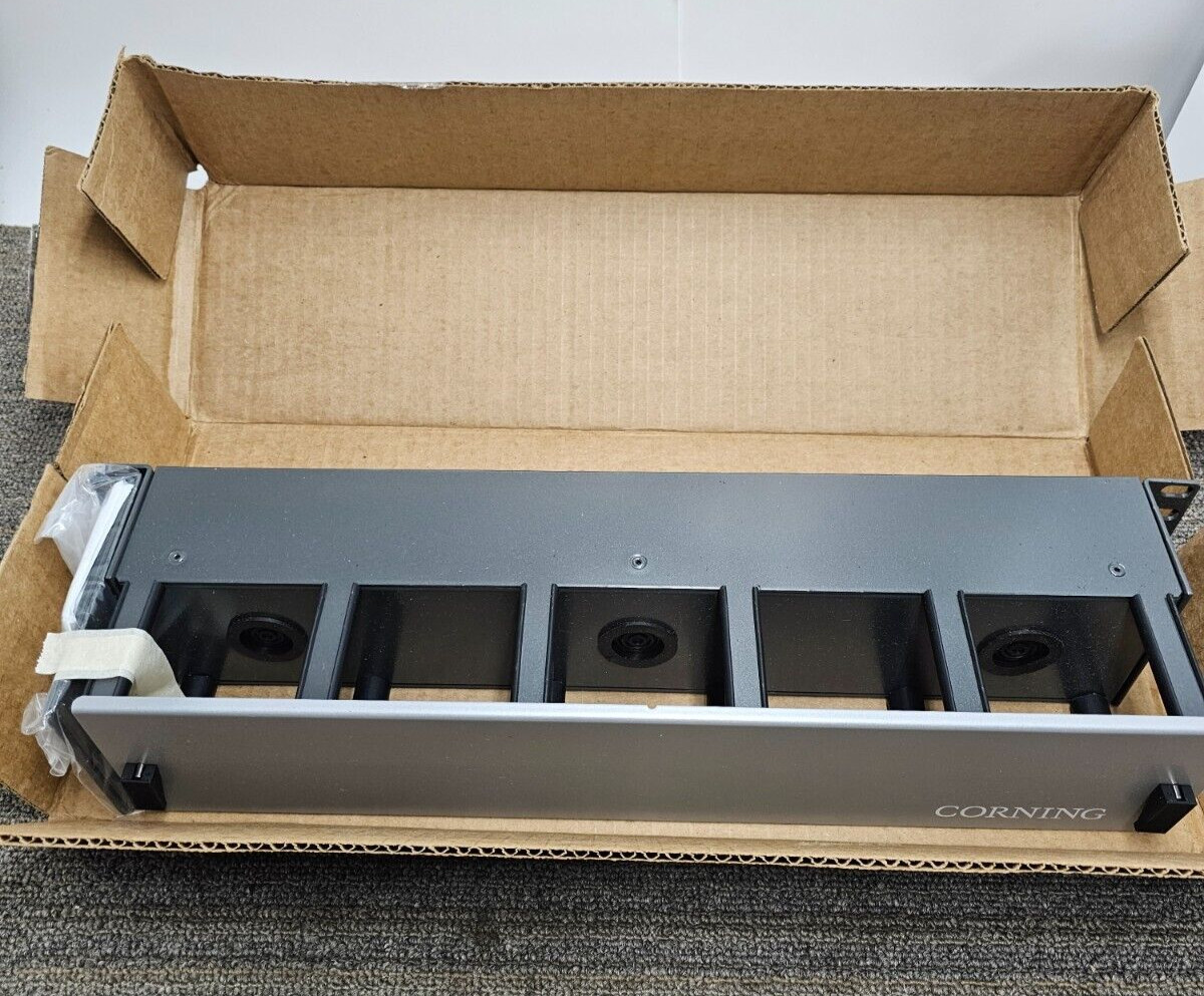 Corning CJP-02U-P Pretium Closet Jumper Management Panel 2U Black Enclosure