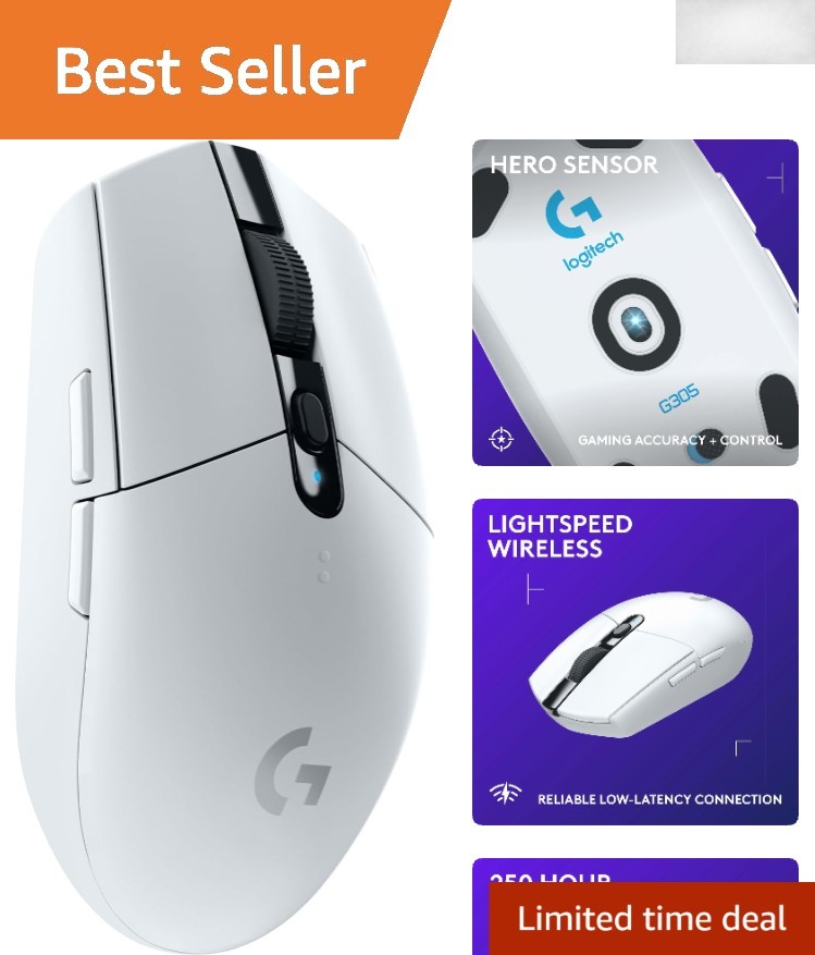 Logitech 305 LIGHTSPEED Wireless Gaming Mouse 12,000 DPI - Ultimate Precision
