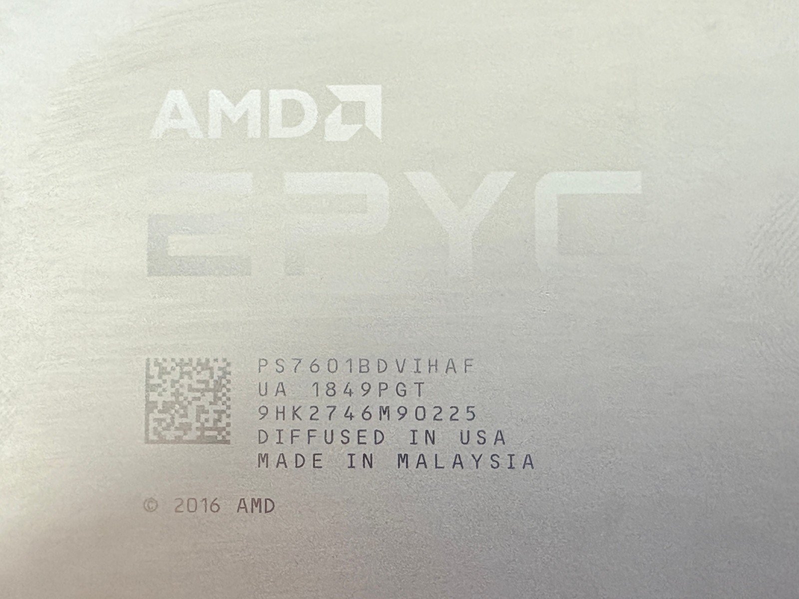 Pre Owned | AMD EPYC PS7601BDVIHAF 7601 Series 32-Core Processor