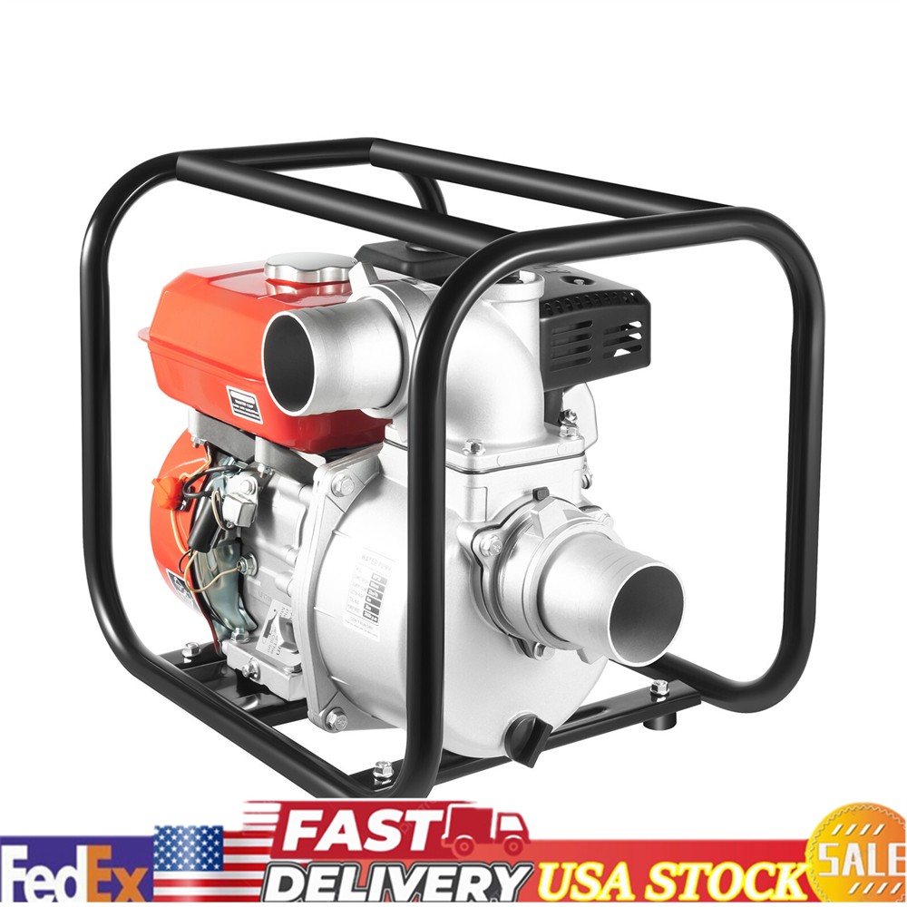 3" Semi Trash Gas Water Pump Garden Water Transfer Irrigation Pump 60m³/h 7.5HP