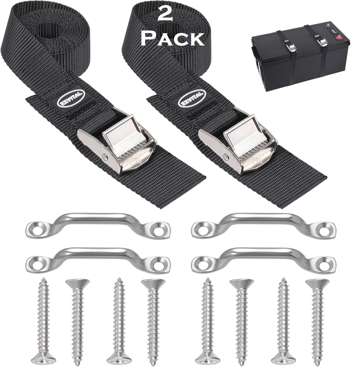 Battery Tie Down Strap Battery Box Hold Down Kit for Battery Tray Gas Fuel Tank