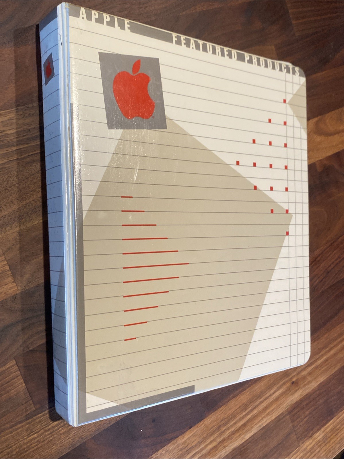 Vtg 1983  Apple Binder - 2" 3 Ring White Vinyl Computer Tech