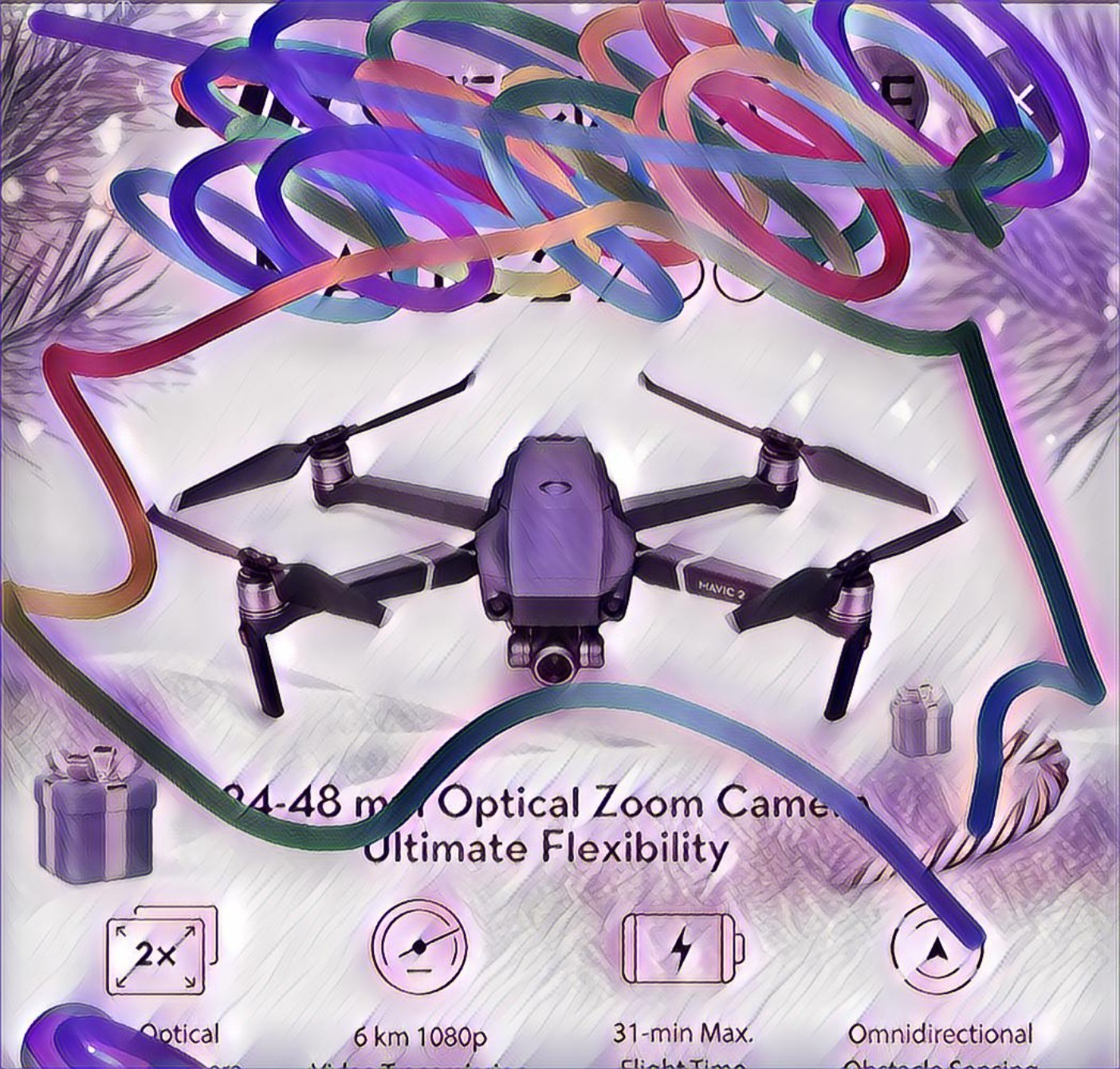 DJI Mavic 2 Zoom Drone -Fly More Extras. OBO