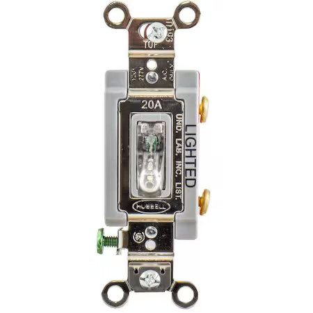 Hubbell Wiring Device-Kellems Hbl1221ilc Illuminated Wall