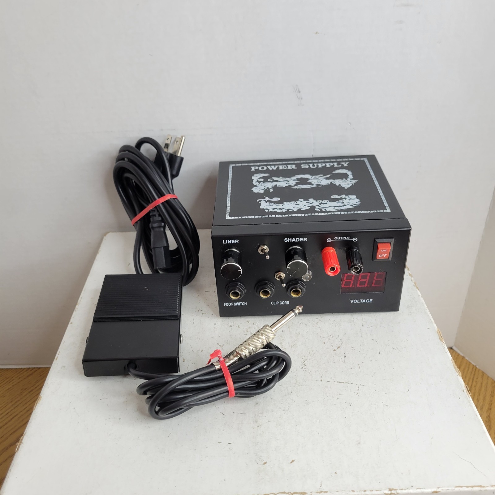 Vintage Tattoo Machine Power Supply Liner Shader Control with Foot Pedal
