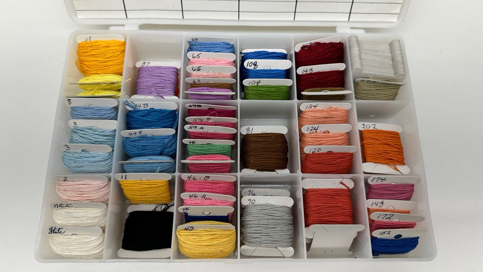 Large Lot of Carded Embroidery Floss Multicolor w/ Organizer