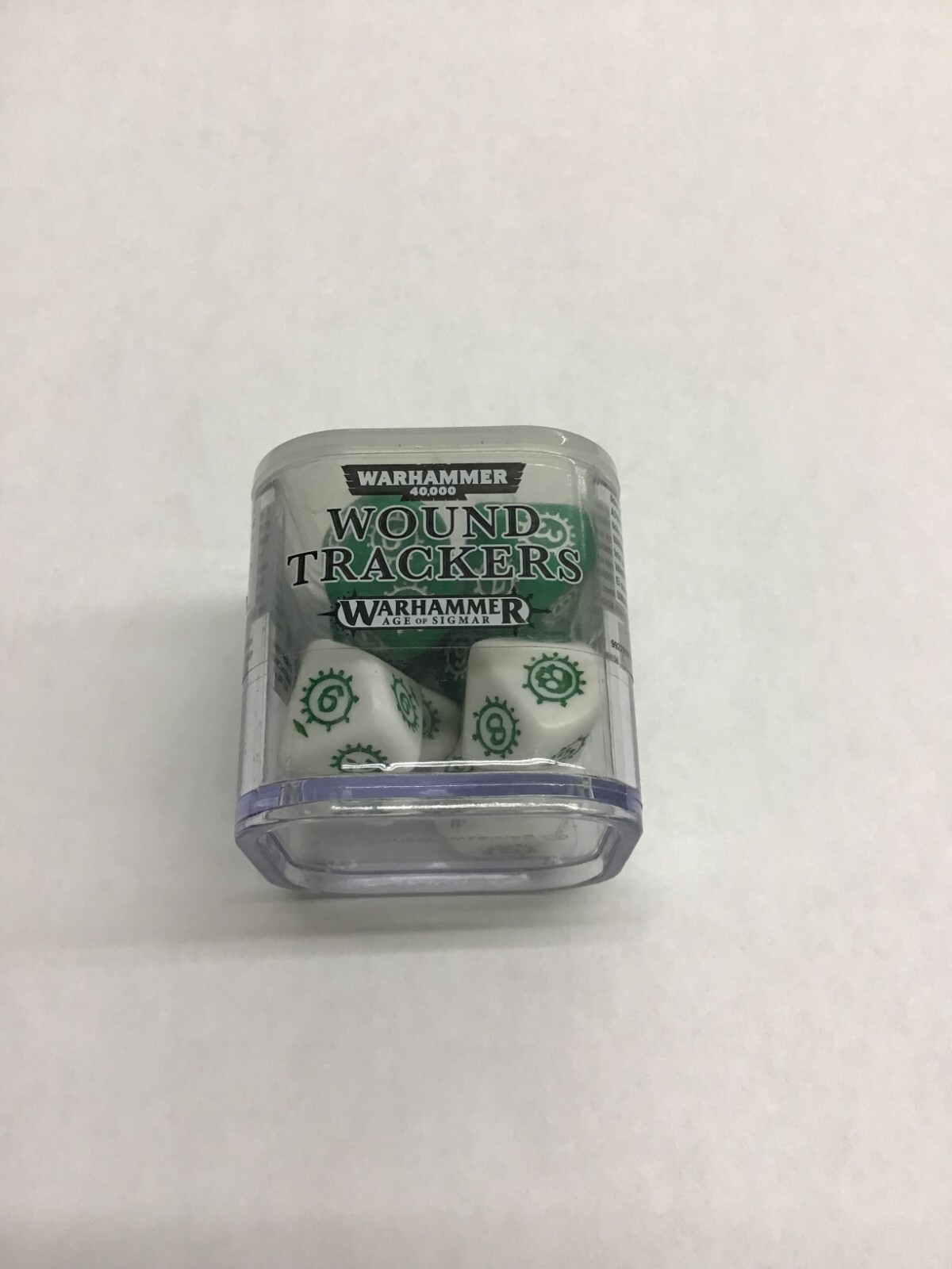Games Workshop Warhammer 40K dice Wound Trackers - Green & White (8) NM