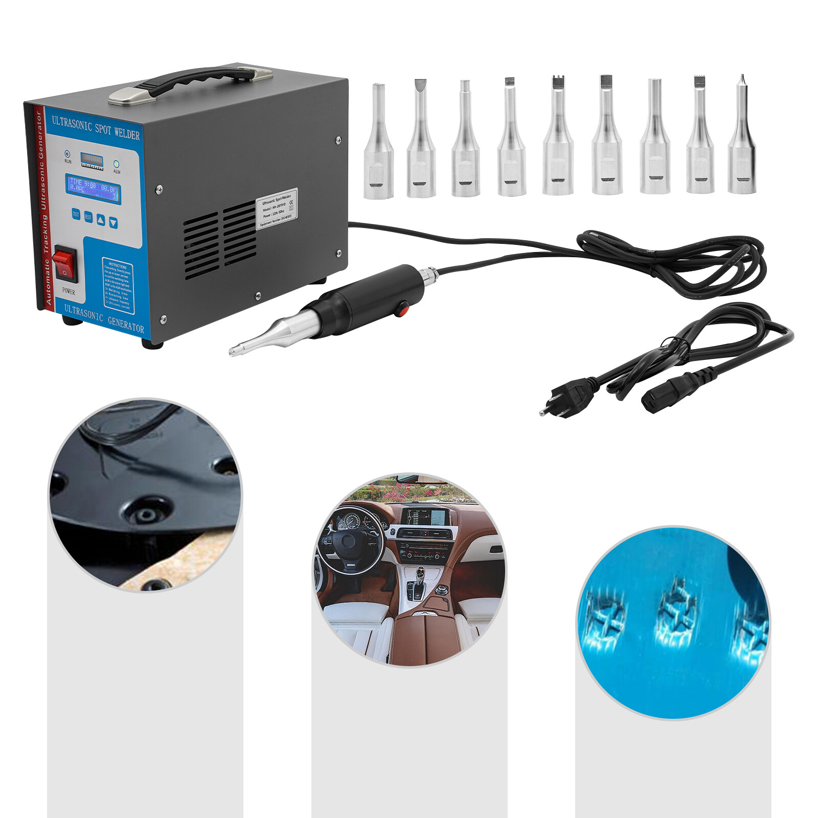 Handheld Ultrasonic Plastic Spot Welder Portable Spot Welding Machine 700W 28KHz