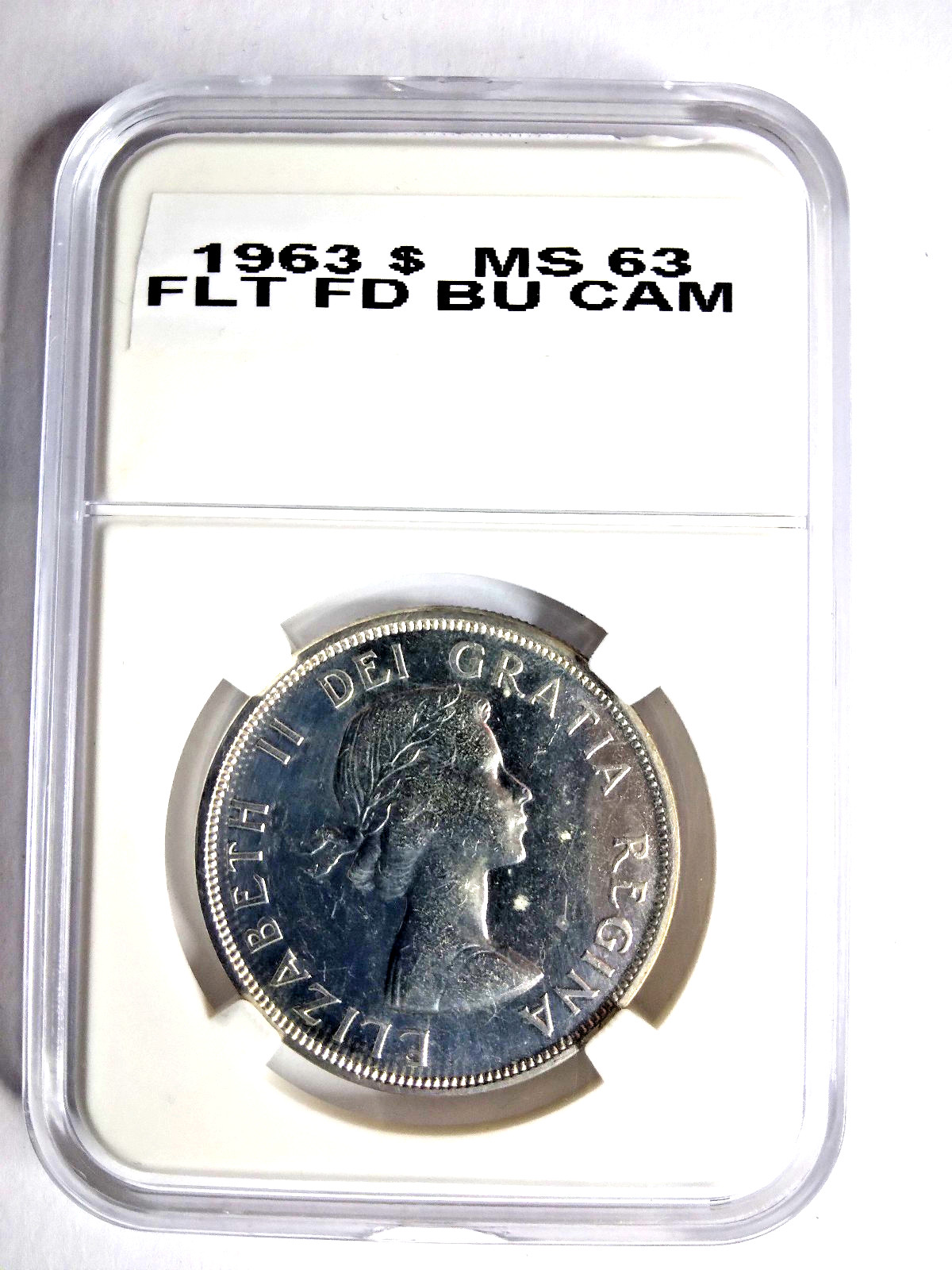 1963 canada silver dollar BRILLANT, UNCIRCULATED, FULL DETAILS, CAMEO