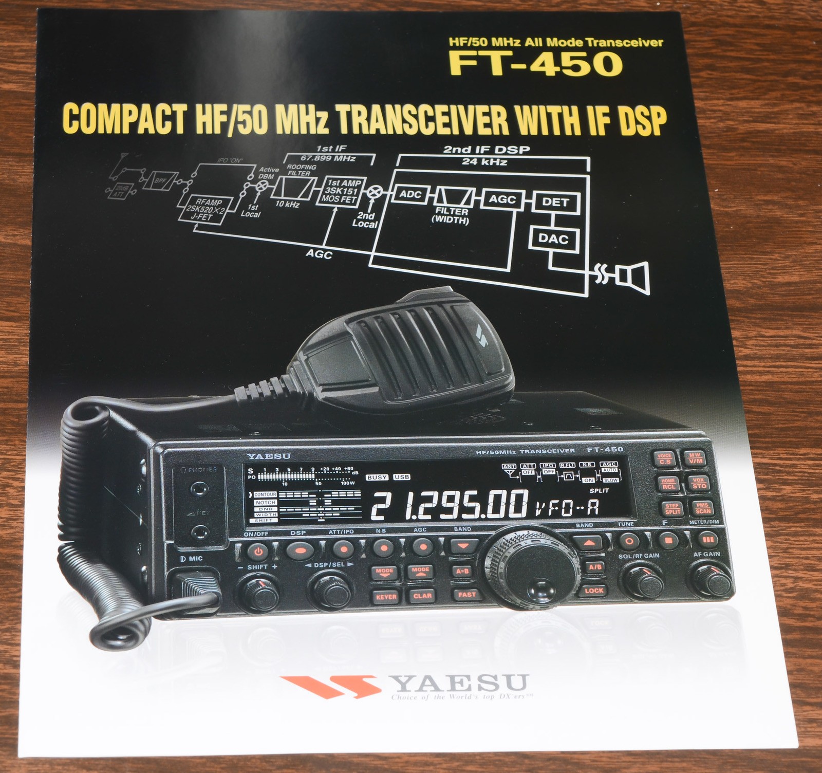 BROCHURE: YAESU FT-450 HF/50Mhz All Mode Transceiver