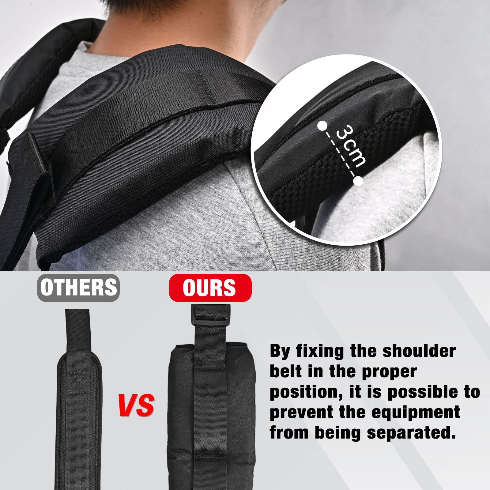 WOEKBON Backpack Sprayer Replacement Straps Adjustable, Black