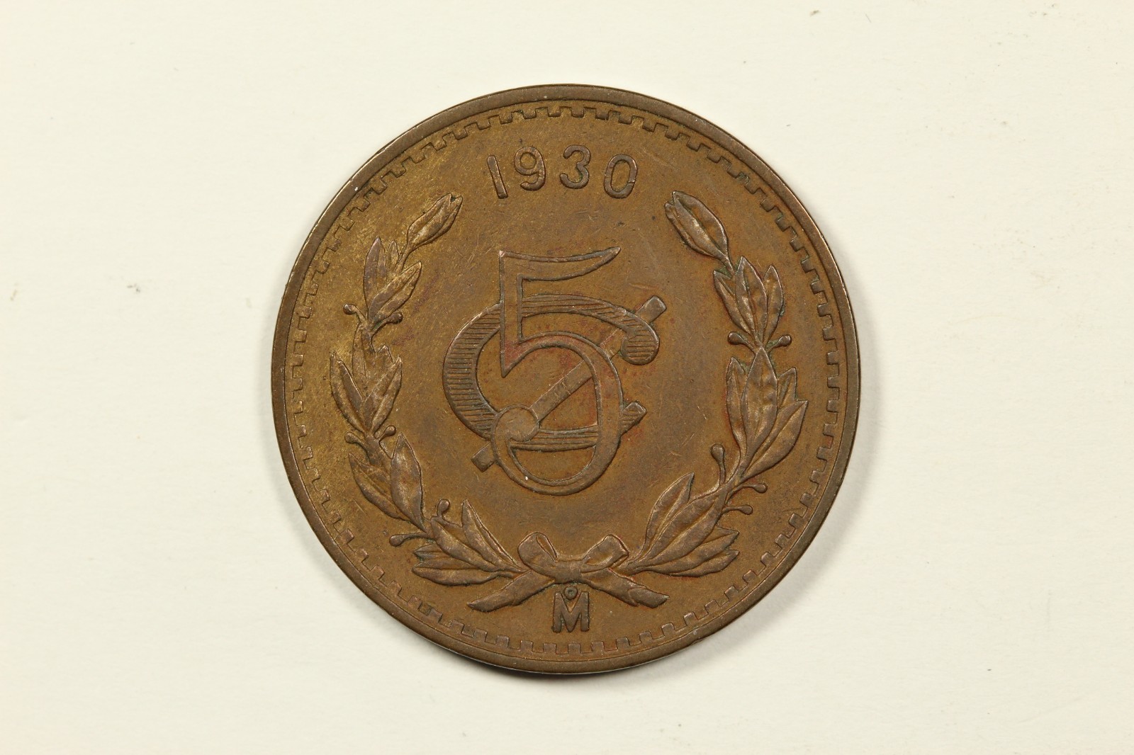 1930 Mexico 5 Centavos
