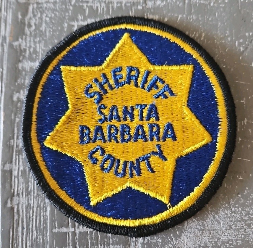 VINTAGE CALIFORNIA CA SANTA BARBARA COUNTY DEPUTY SHERIFF PATCH (3.375", 8.5 cm)