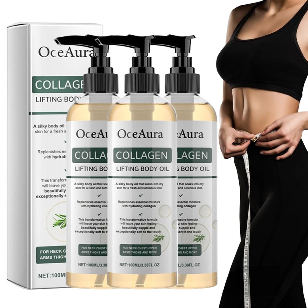 3 Pack Collagen Lifting Firming Body Oil Skin Tightening Hydrating Massage Oil