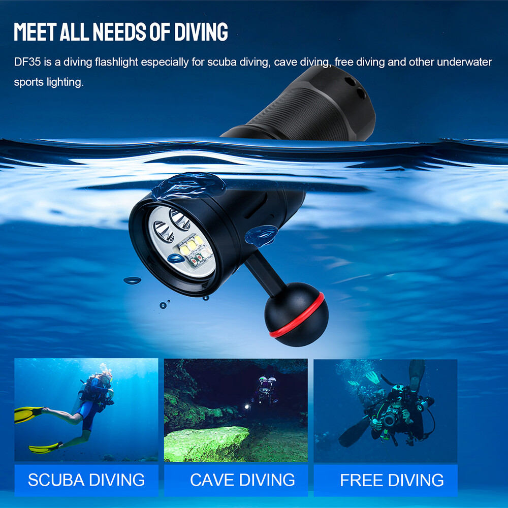 Trustfire 2350LM led Diving Light Scuba Flashlight 100M Waterproof Diving Torch